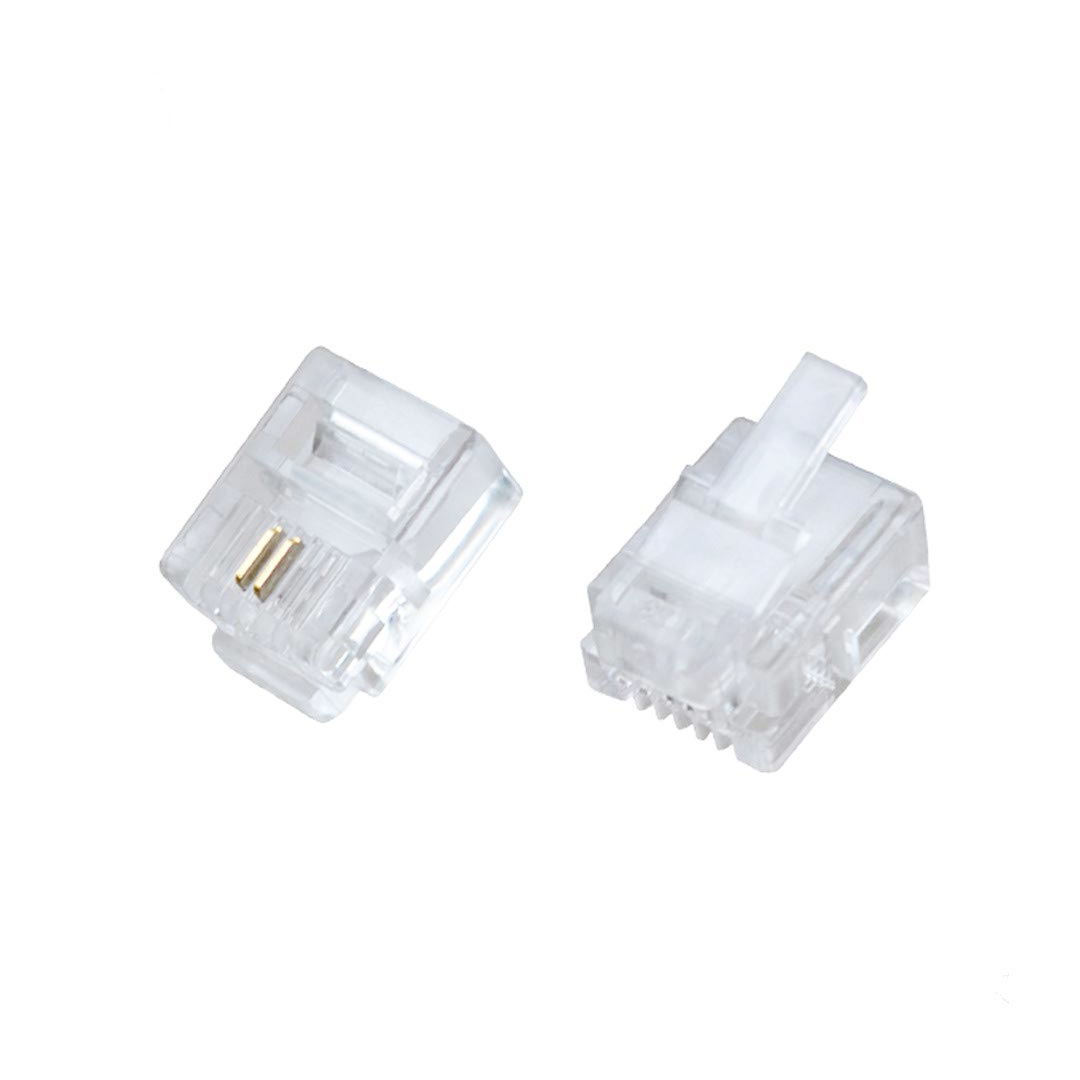 (148) Conector rj11 por paquete 1000 unidades