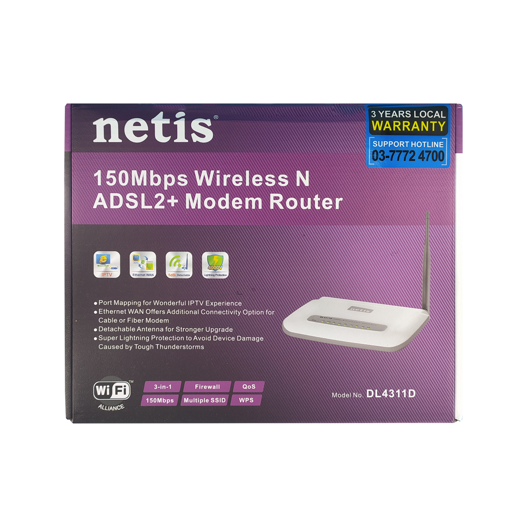(1139) Modem Router Netis ADSL2  para CANTV