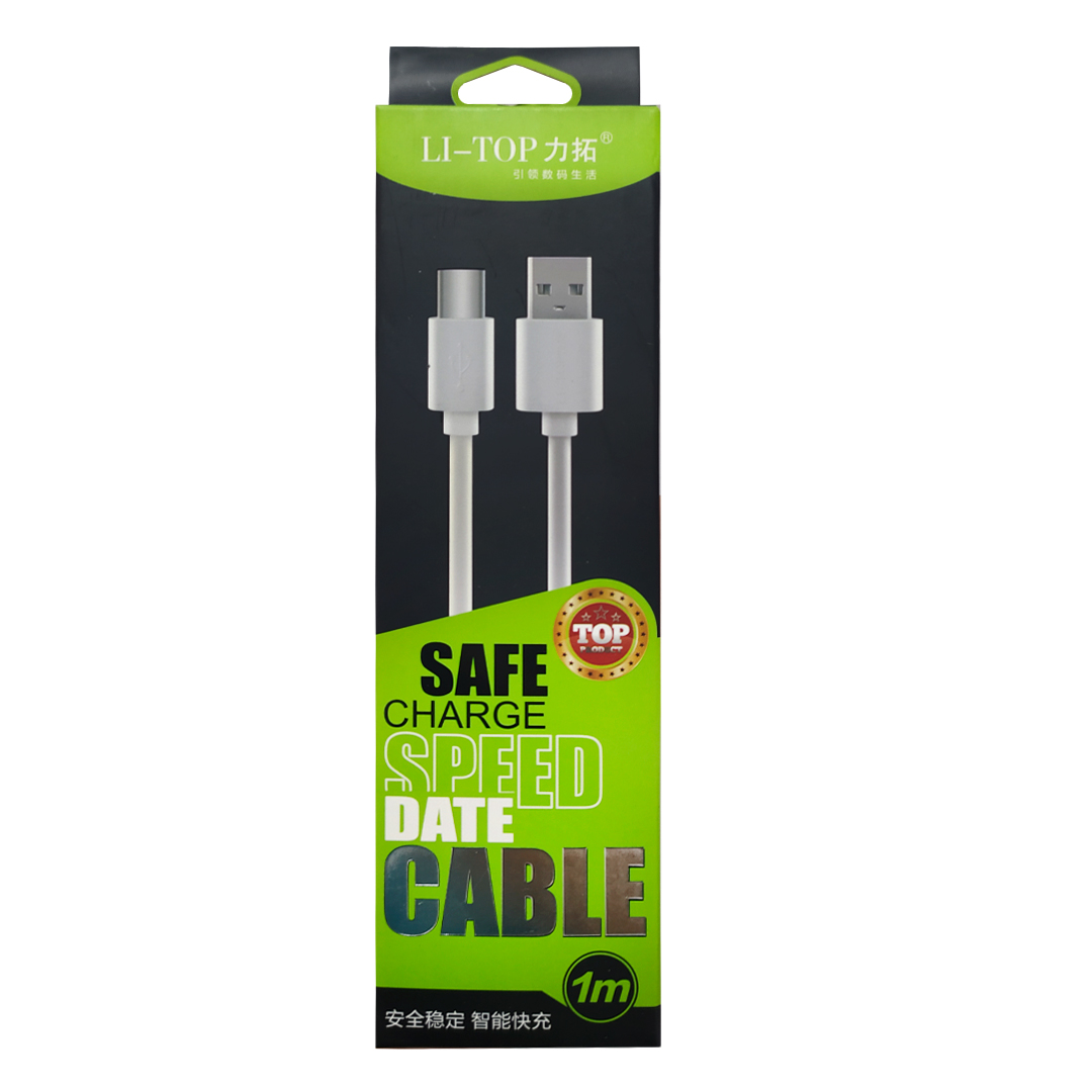 (1274) Cable usb a tipo c marca litop 1mts