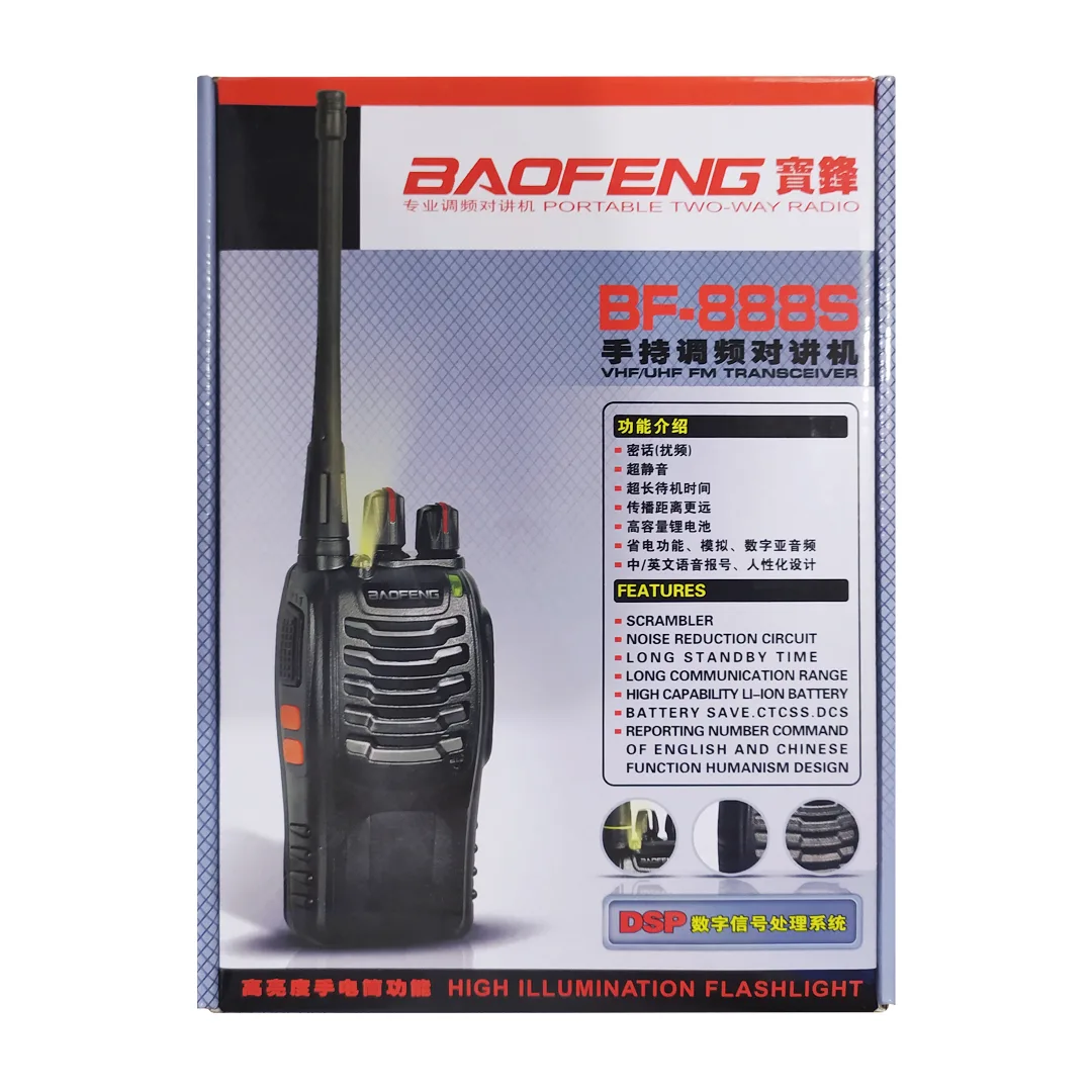 (960) Radio baofeng bf888s plus transceiver doble con  auriculares