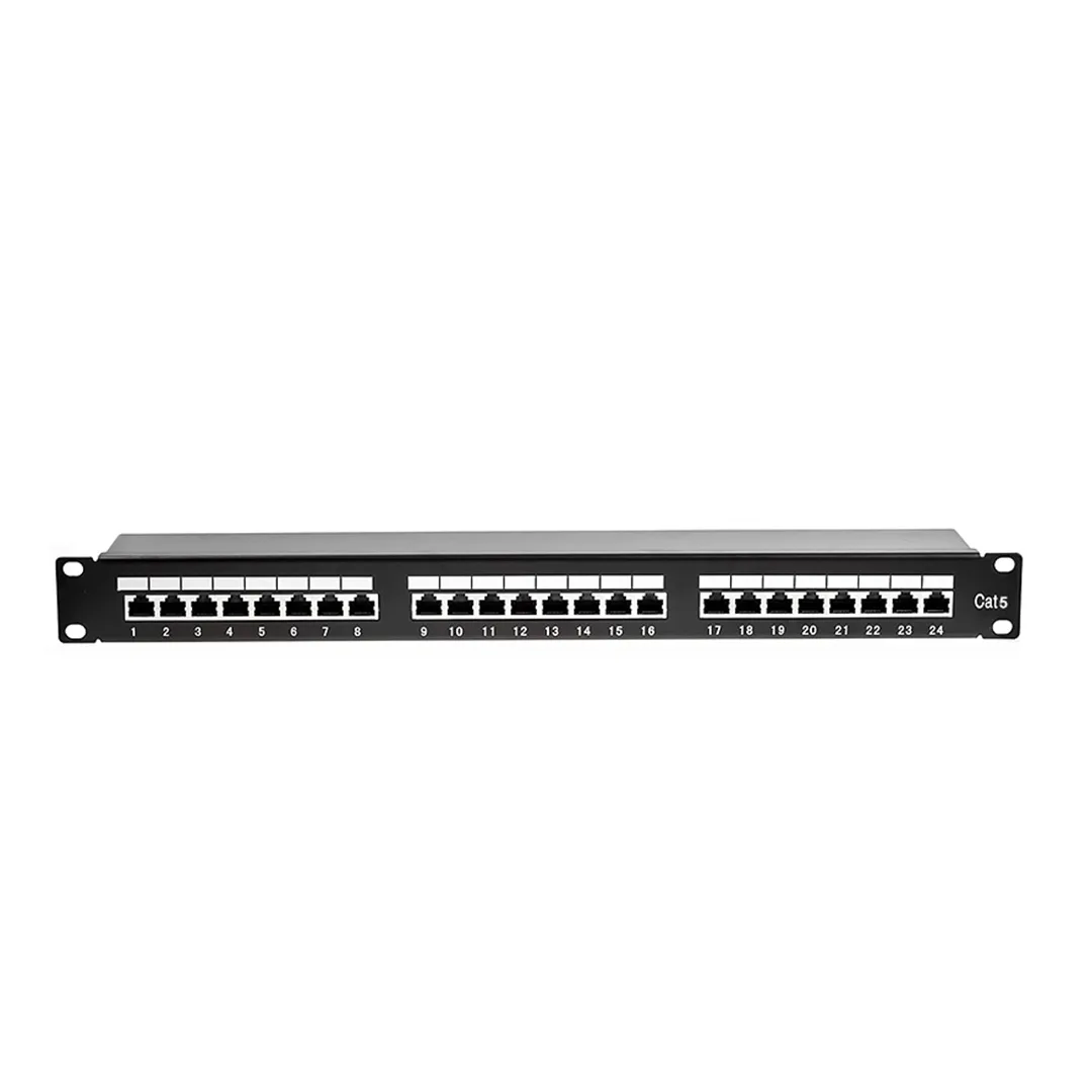 (236) Patch Panel 24 Puertos Cat5e para Rack