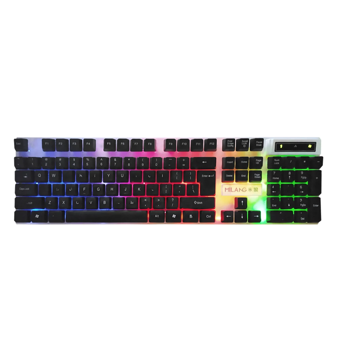 (385) Teclado luces  negro modelo  gamer K6