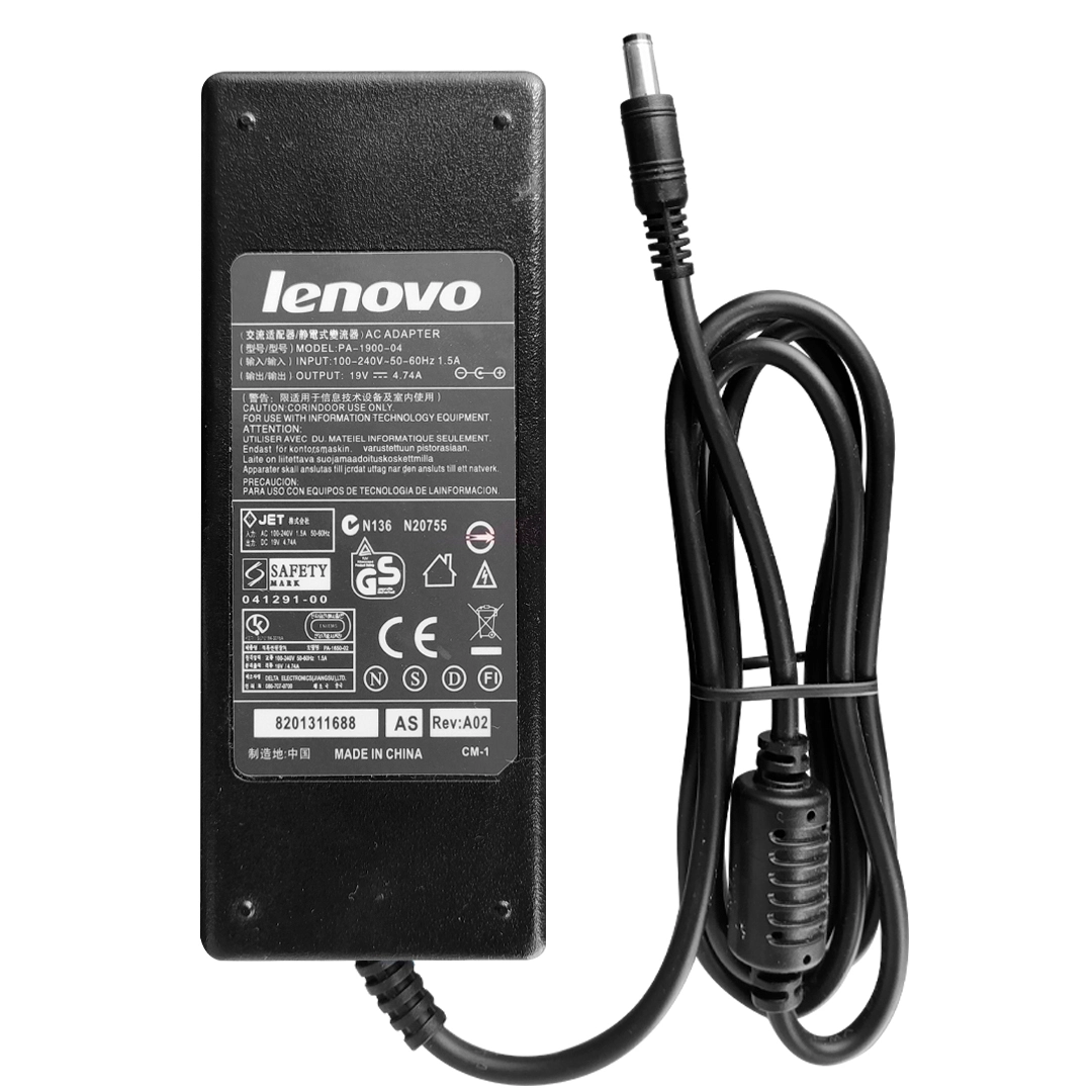 (748) Cargador de laptop lenovo 19v 4.74a 5.5x2.5mm