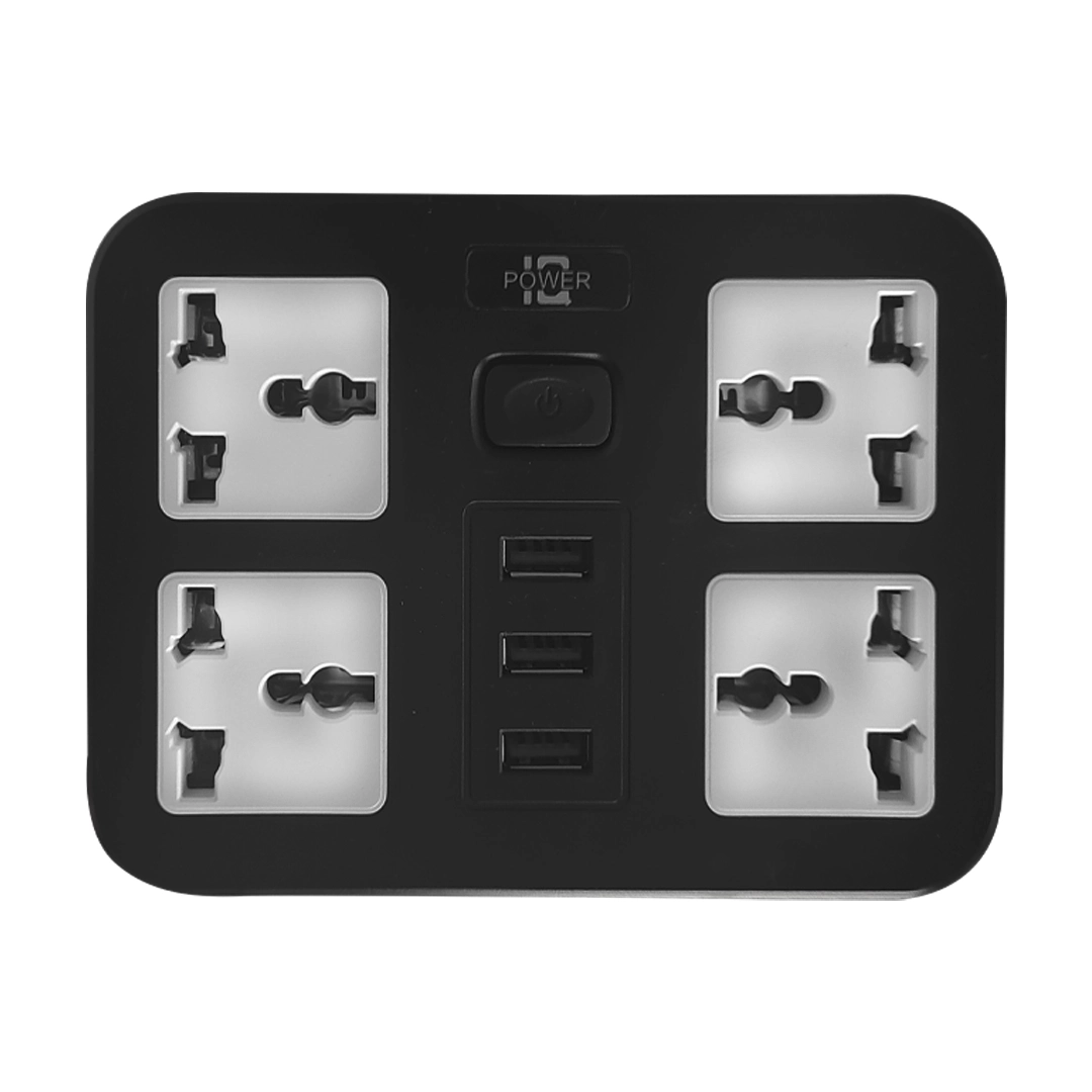 (1585) Regleta universal 4 tomas 3 puertos usb