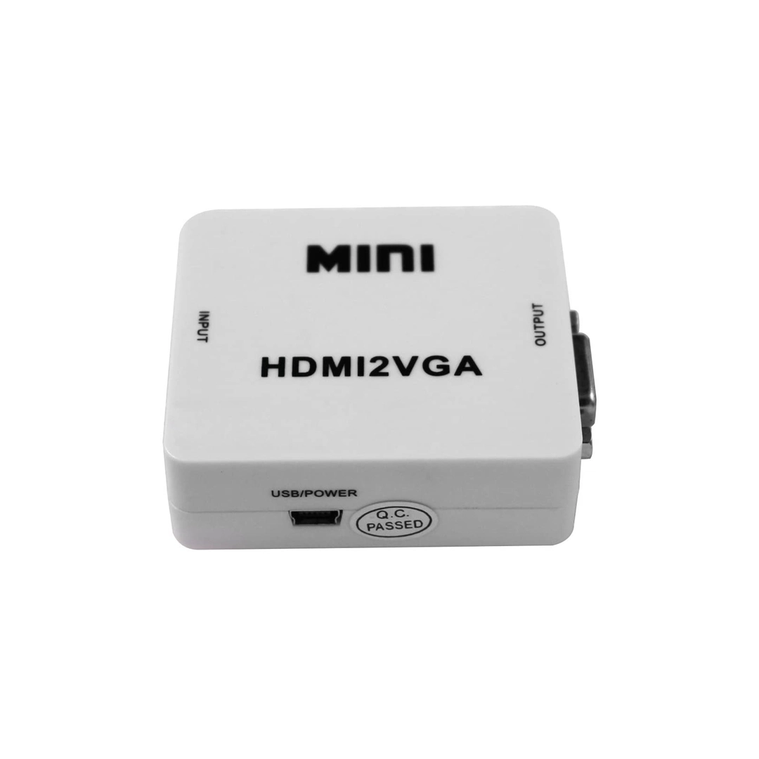 (51) Convertidor hdmi a vga full hd 1080p hdmi2vga cajita azul