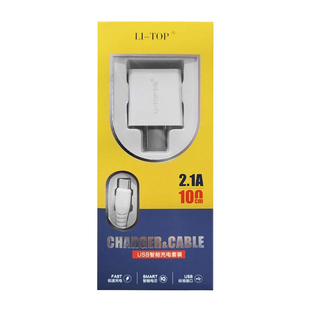 (1590) Cargador para celular carga rapida 2.1A litop tipo C