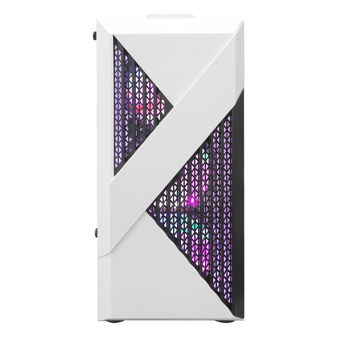 (1624) Case gamer blanco 4 fan cooler rgb