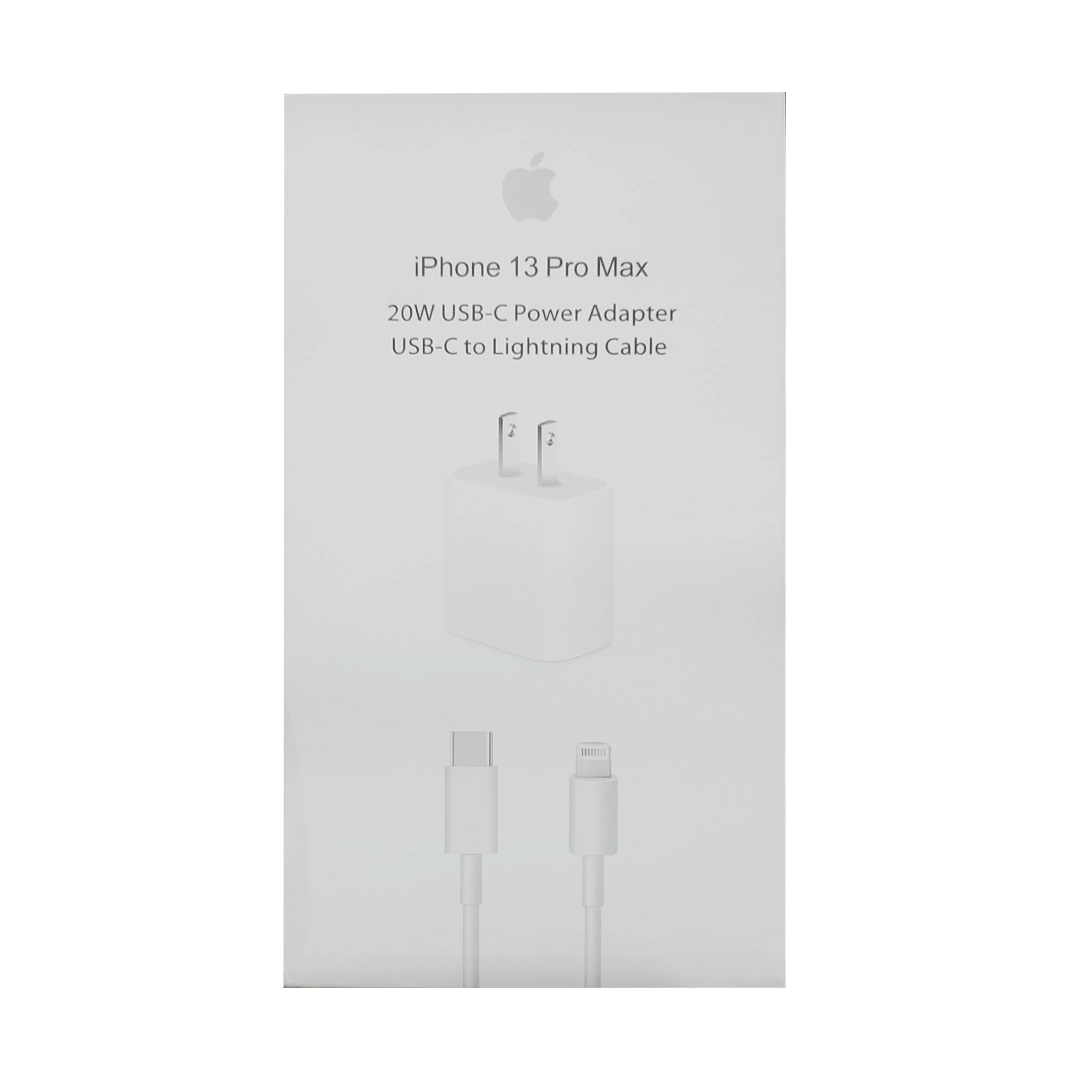 (1762) Cargador Iphone 13 pro max 20W incluye cable Tipo C -  Lightning