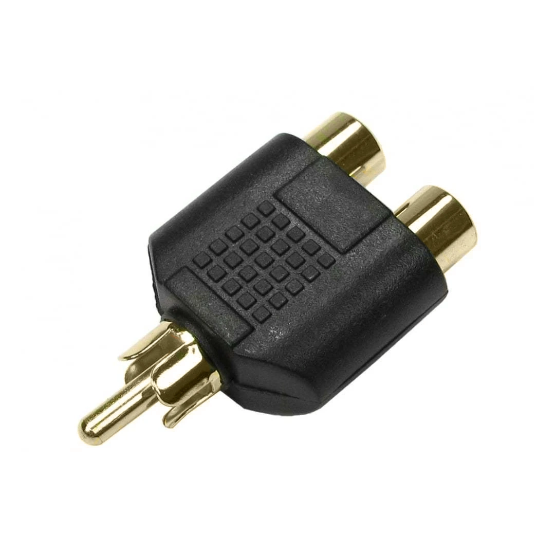 (1827) Adaptador 2 rca hembra a 1 rca macho
