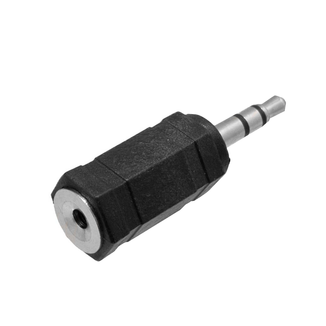 (1838) Adaptador mini plug hembra 2,5mm a plug macho 3.5mm mono