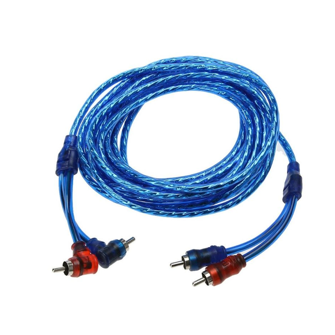 (1945)  Cable de audio 2rca 4.5 mts azul