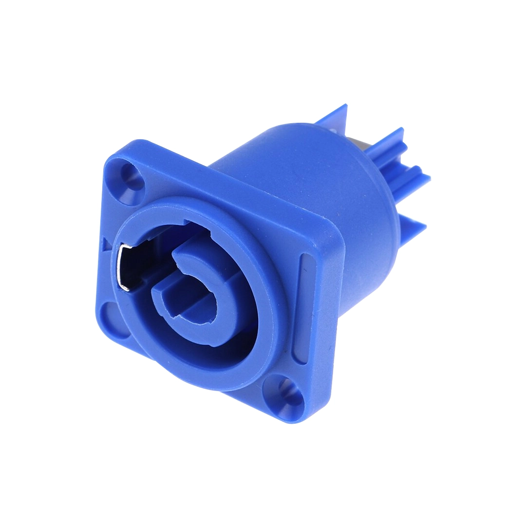 (2054) Conector speakon canon hembra de corriente azul