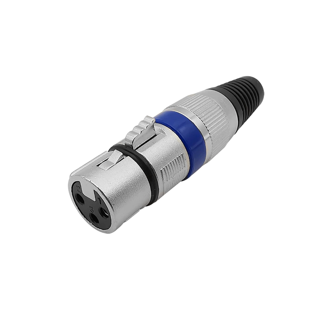 (2062)  Conector xlr hembra linea azul