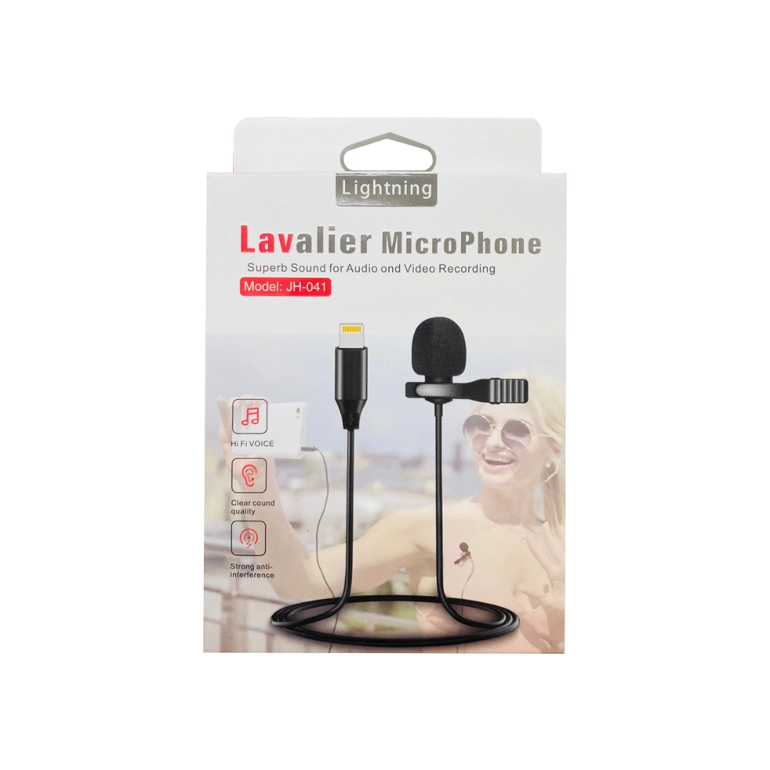 (2399) Microfono balita solapa estereo iphone lightning multiuso para celular