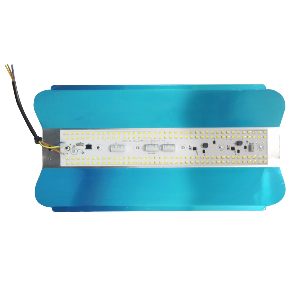 (2416) Reflector aluminio 200W 85V-256V multivoltaje reikpro light anti agua