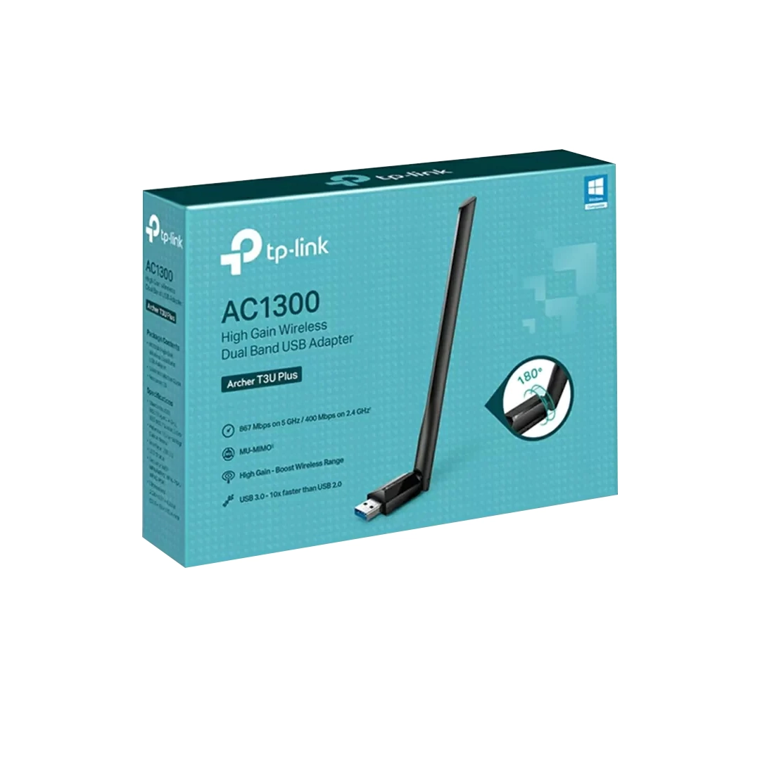 (2445) Antena usb inalámbrica tplink doble banda Archer T3U plus AC1300
