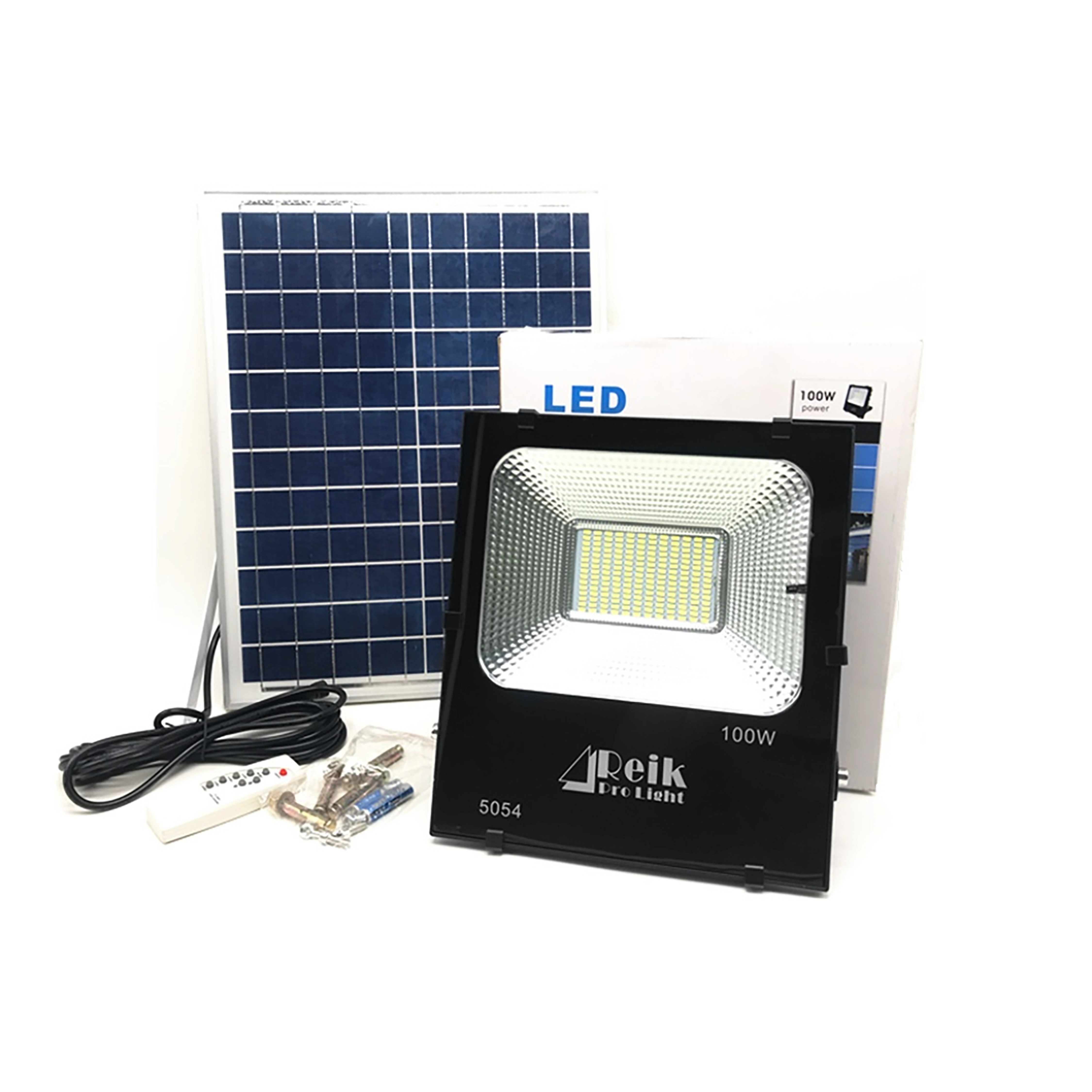 (2514) Reflector solar led 100w recargables +control remoto 5054-100wa
