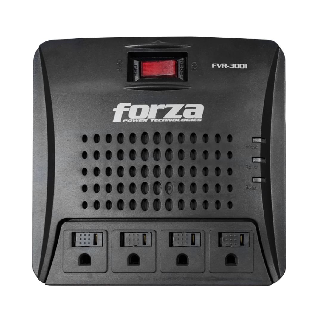 (2650) Regulador automático de voltaje Forza  3000va 1500w 4 salidas 110v  FVR3001