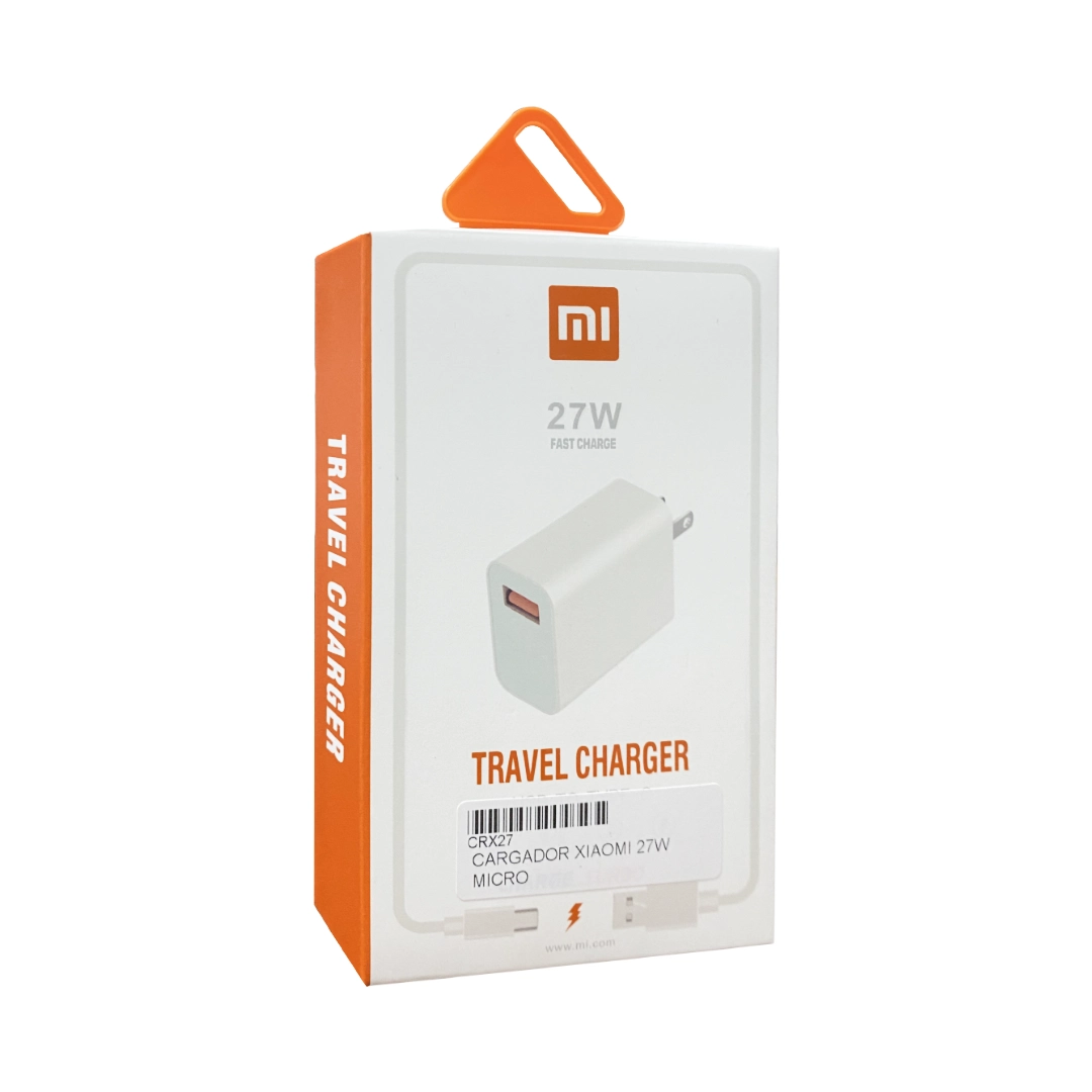 (2729) Cargador 27w micro usb o tipo a xiaomi