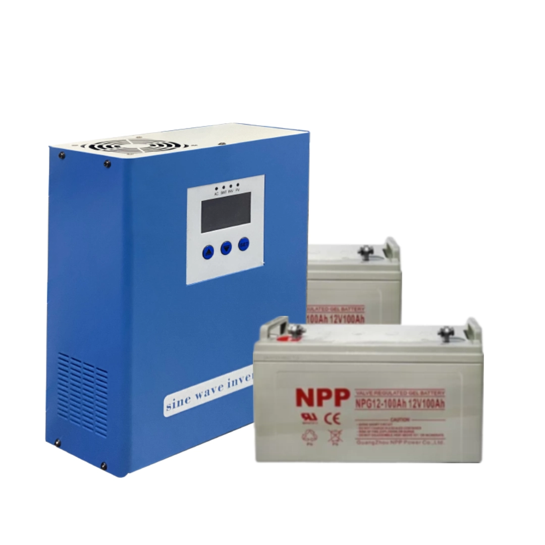 (2744) kit 1kva energía de respaldo hibrido 1000w mppt 12v banco de baterías para consumo de 6amp 110v