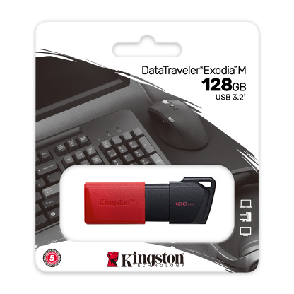 (833) Pendrive Kingston 128 GB DataTraveler Exodia USB 3.2 Gen 1