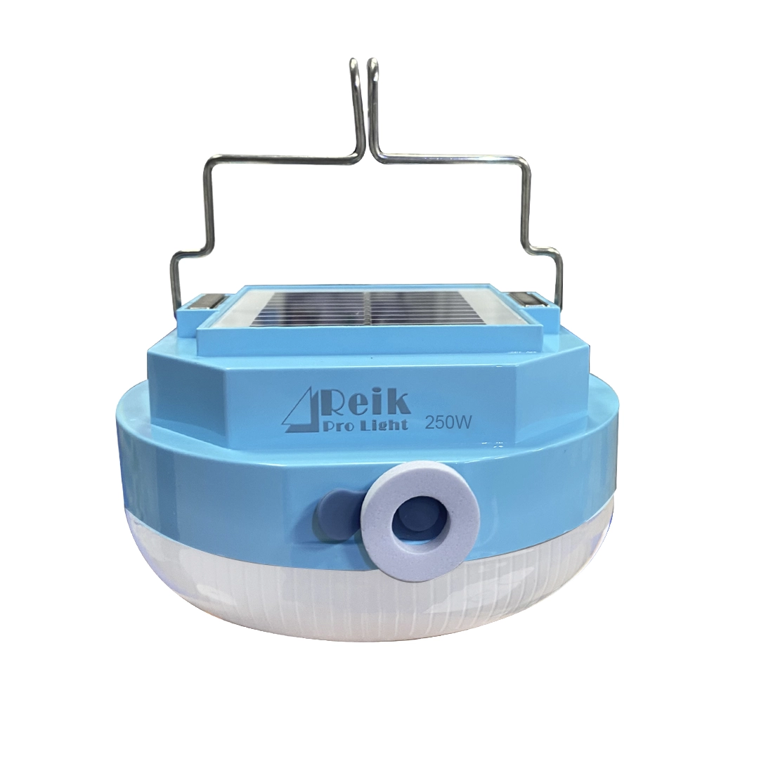 (2869) Linterna f-250w recargables portatil colgante magnetico con mini panel solar copa 15cm