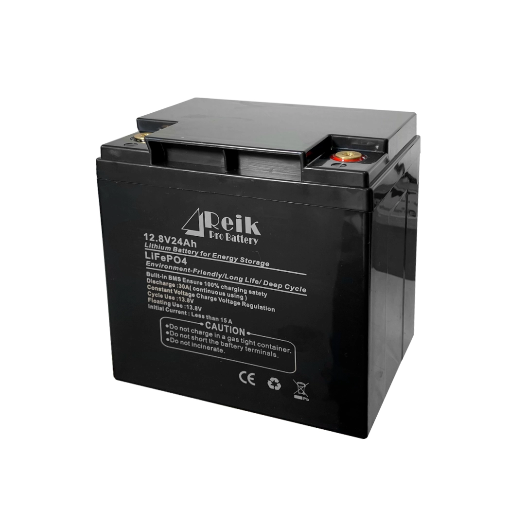 (2906)  Bateria 12.8v 24ah  de litio lifepo4  marca reik