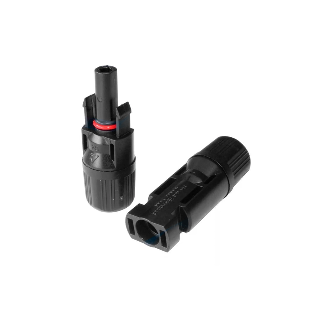 (821) Conector de empalme mc4 para paneles solares por par macho y hembra