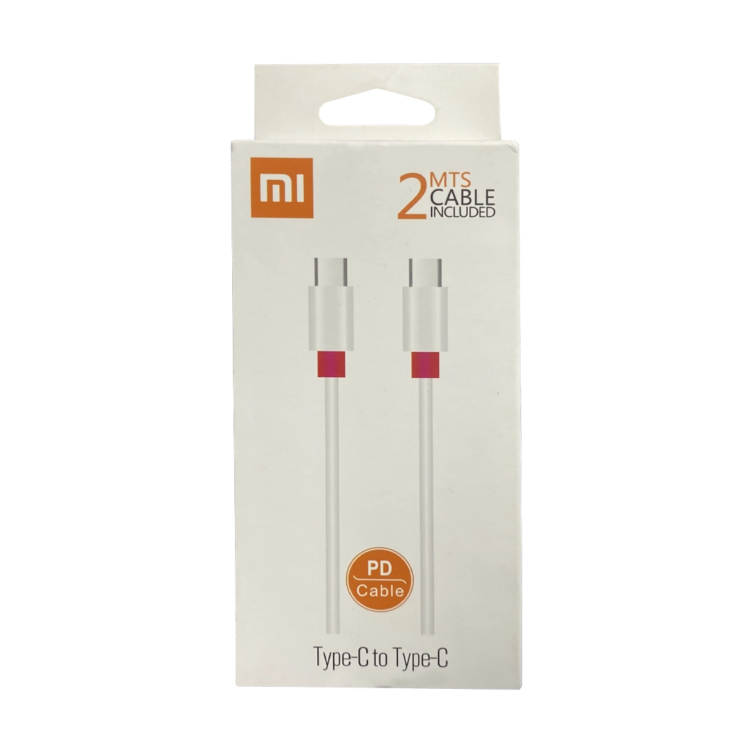 (2718) Cable data usb tipo c a tipo c xiaomi  2 metros