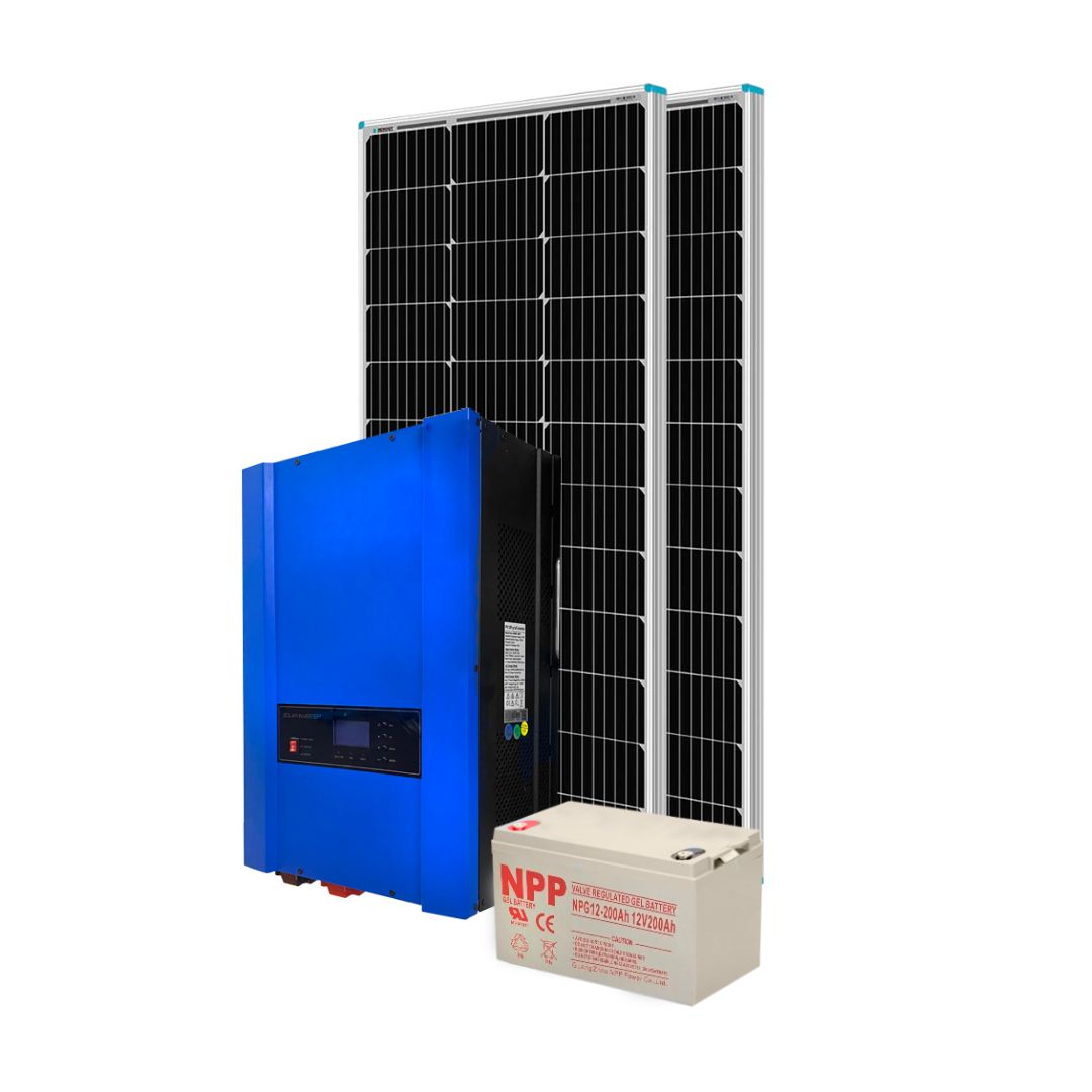 (2970) Kit 8kva kit 1kva energía solar de respaldo hibrido 8000w mppt banco de baterías para consumo de 6amp 110v