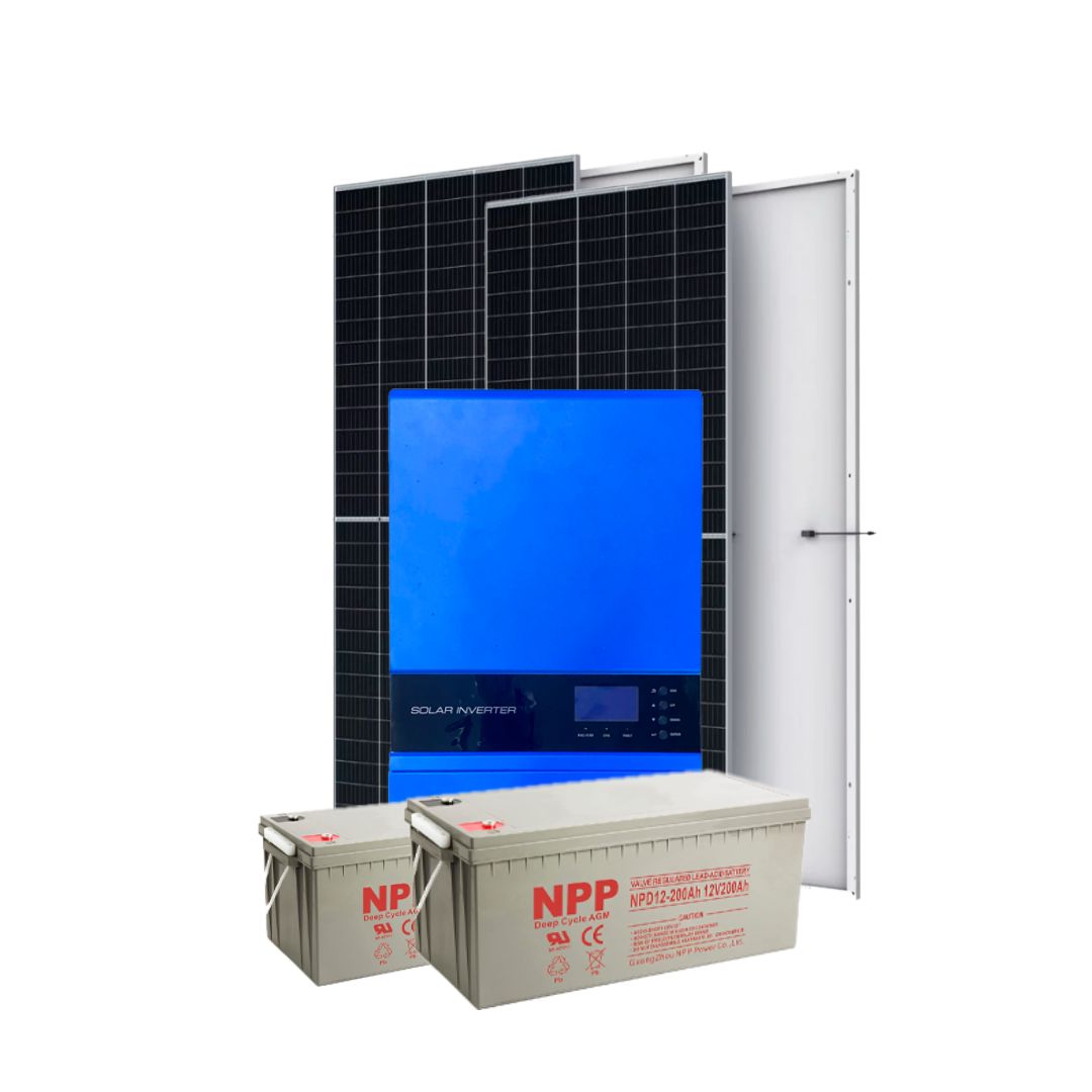 (2973) Kit de 3kva  respaldo  energía con panel  consumo de  15A (1600W) 110v