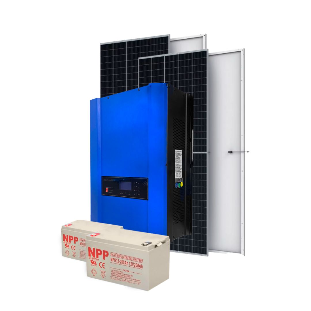 (2974) Kit de  5kva  energía  respaldo  panel solar  Banco de bateria para 20A (2000W) 110v