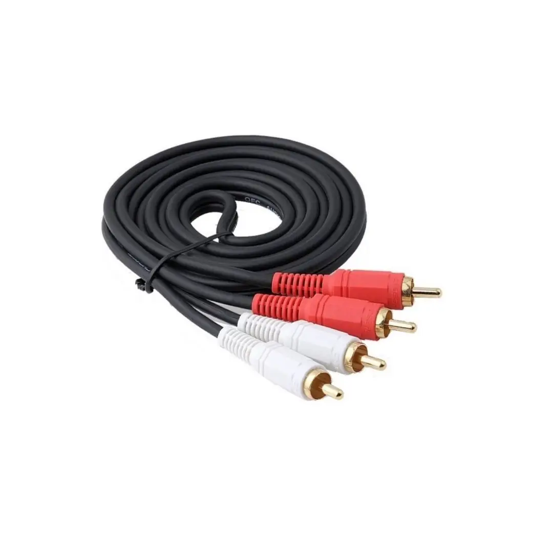 (1940) Cable 2rca audio 1.5 metros punta dorado alta calidad