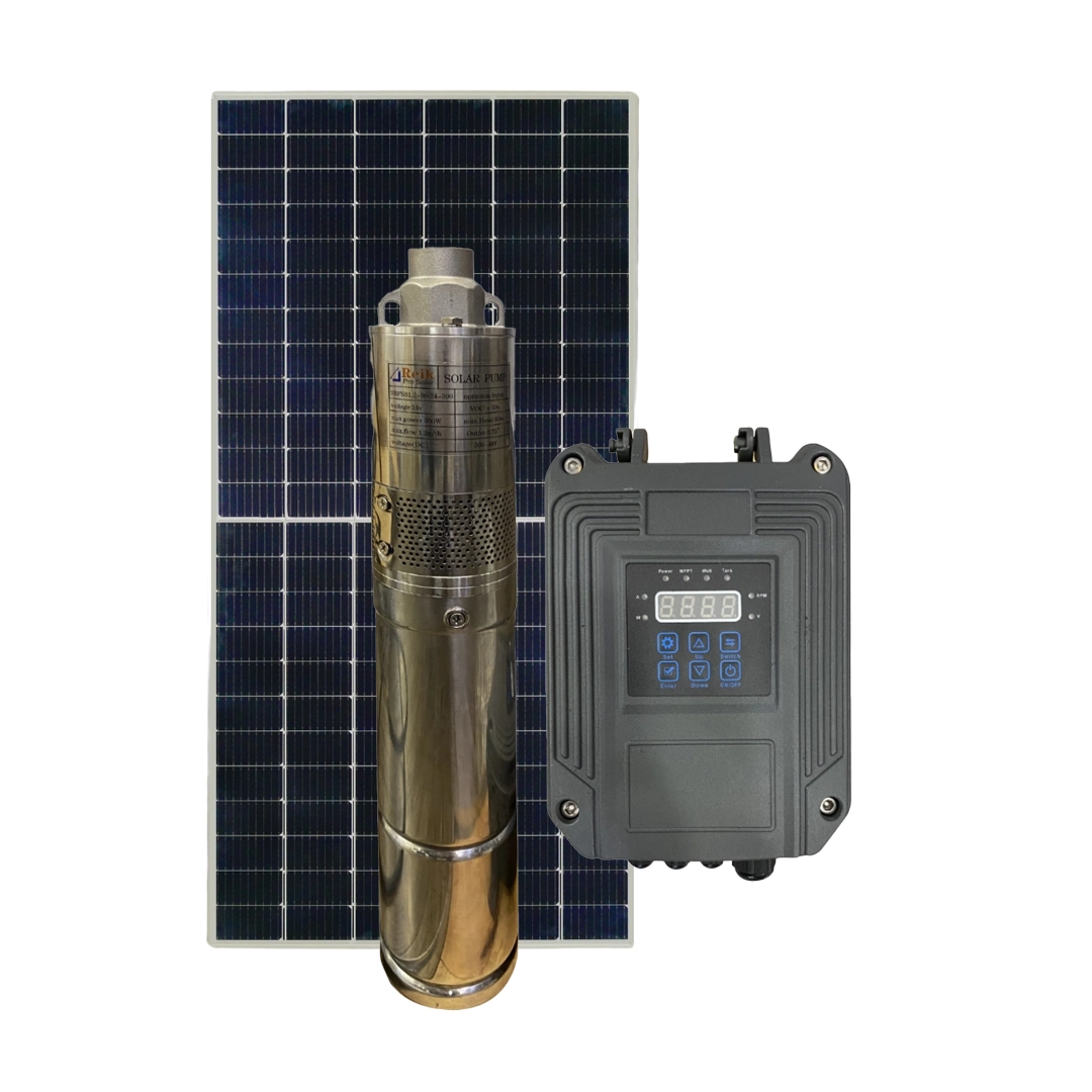 (3175) Bomba de agua sumergible solar 0,54 hp 400w 24v con panel solar 36v 350w