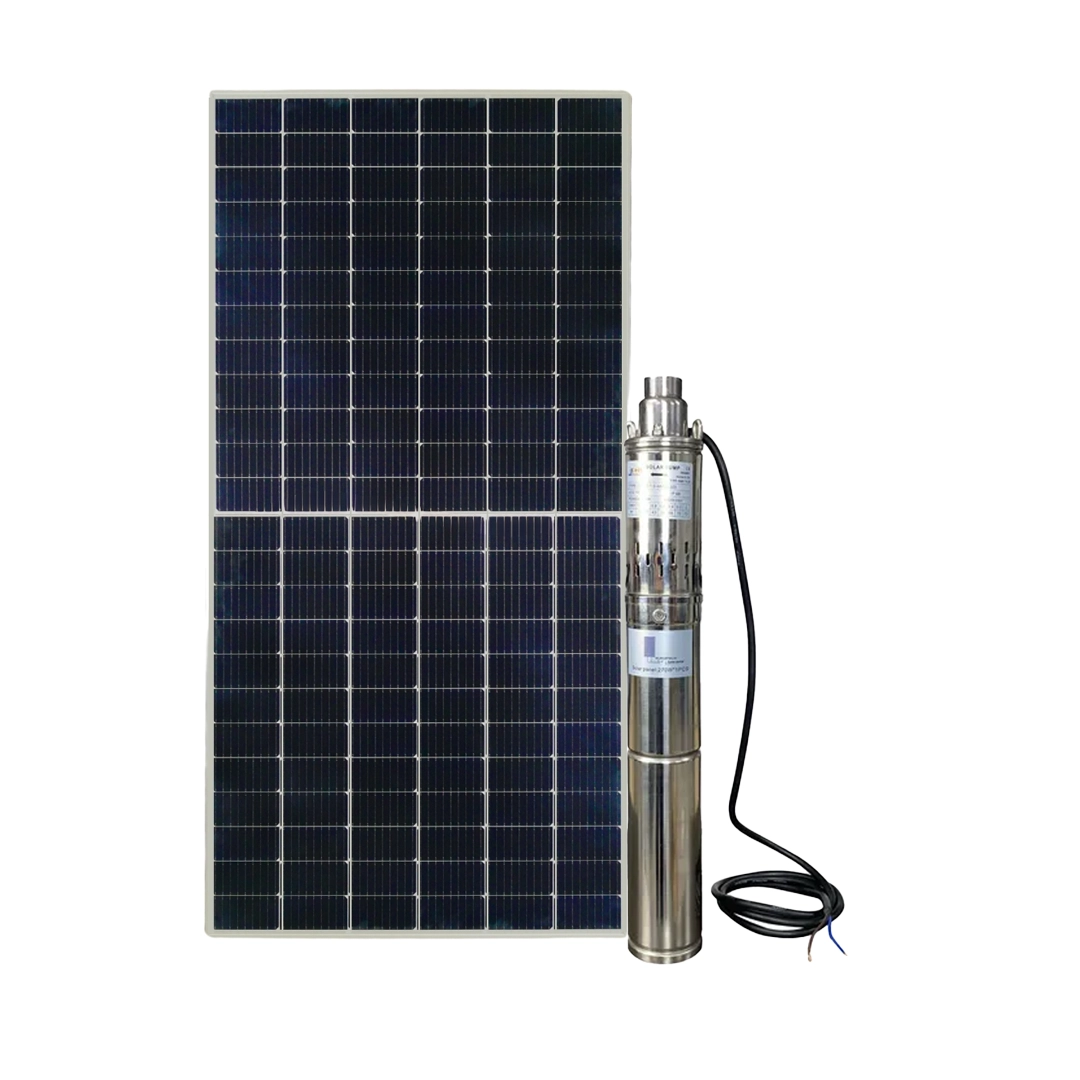 (3177) Bomba de agua sumergible solar 0,4 hp 300w 24v con panel solar 36v 250w