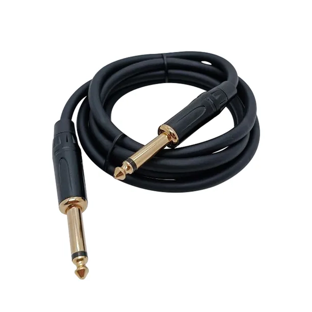 (3227) Cable de audio 10  metros plug 6,3mm macho a macho mono