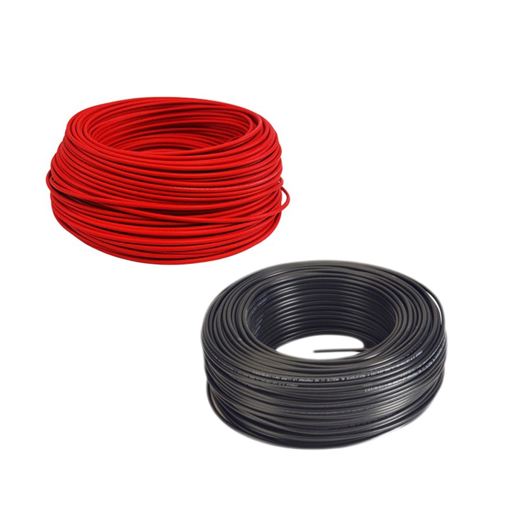 (3285) Cable de electricidad nro 12 rojo o negro bvr por rollo 100 metros 100% cobre