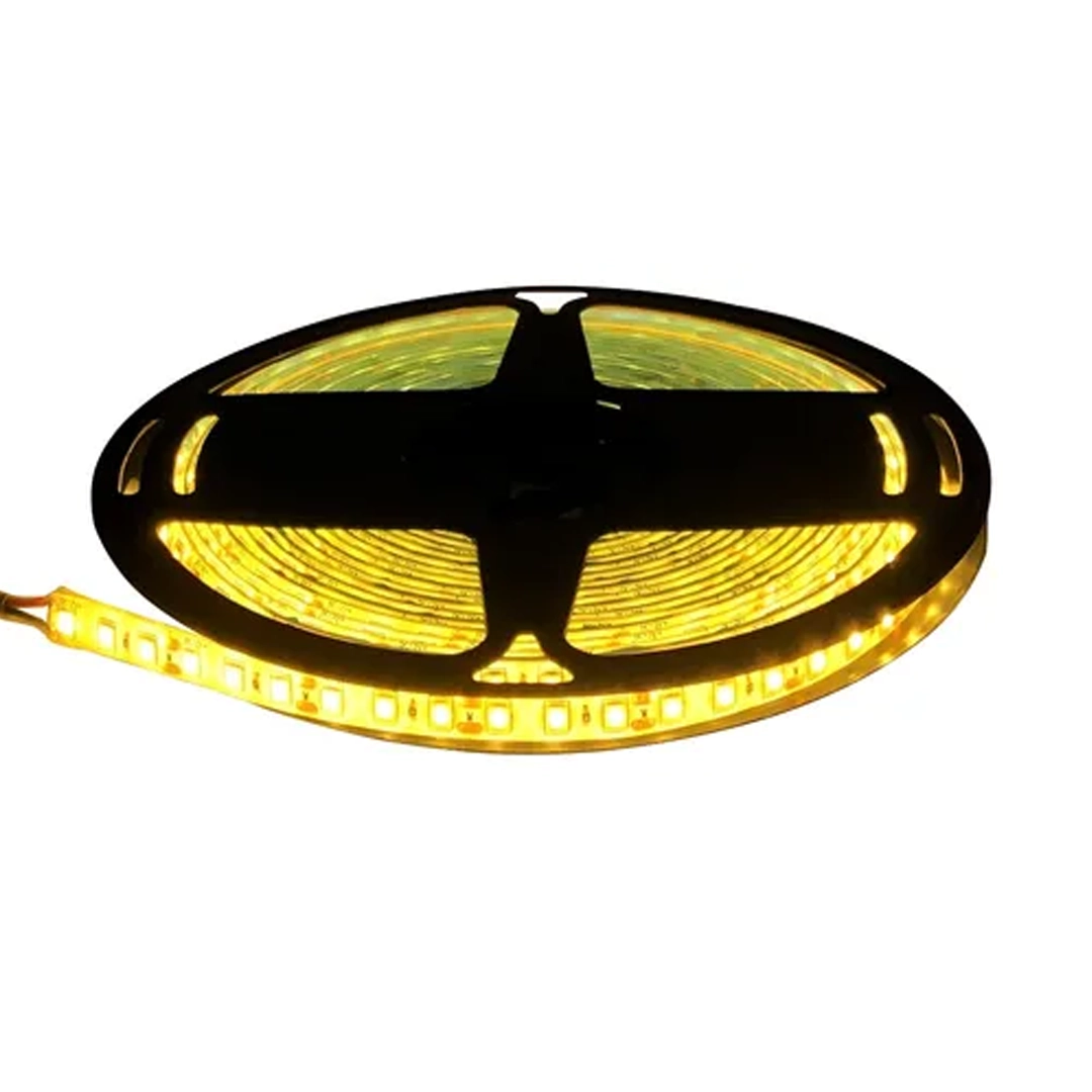 (3403) Cinta led 2835 amarillo 120led 5metros 12v  silicon anti agua sin transformador