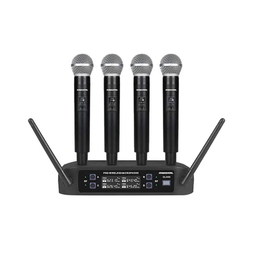 (3480) Microfono inalambrico shure GLX48 4 MIC UHF