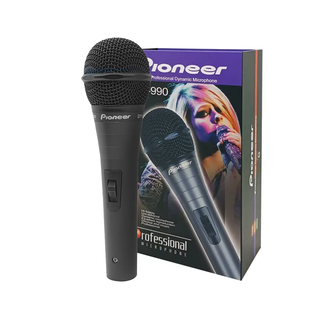 (3492) Microfono profesional alambrico de mano pionner dm990 con cable 5mts