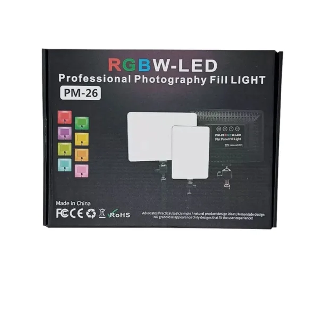 (3504) Panel de luz para fotografia 23x16cm rgb multicolor pm-26