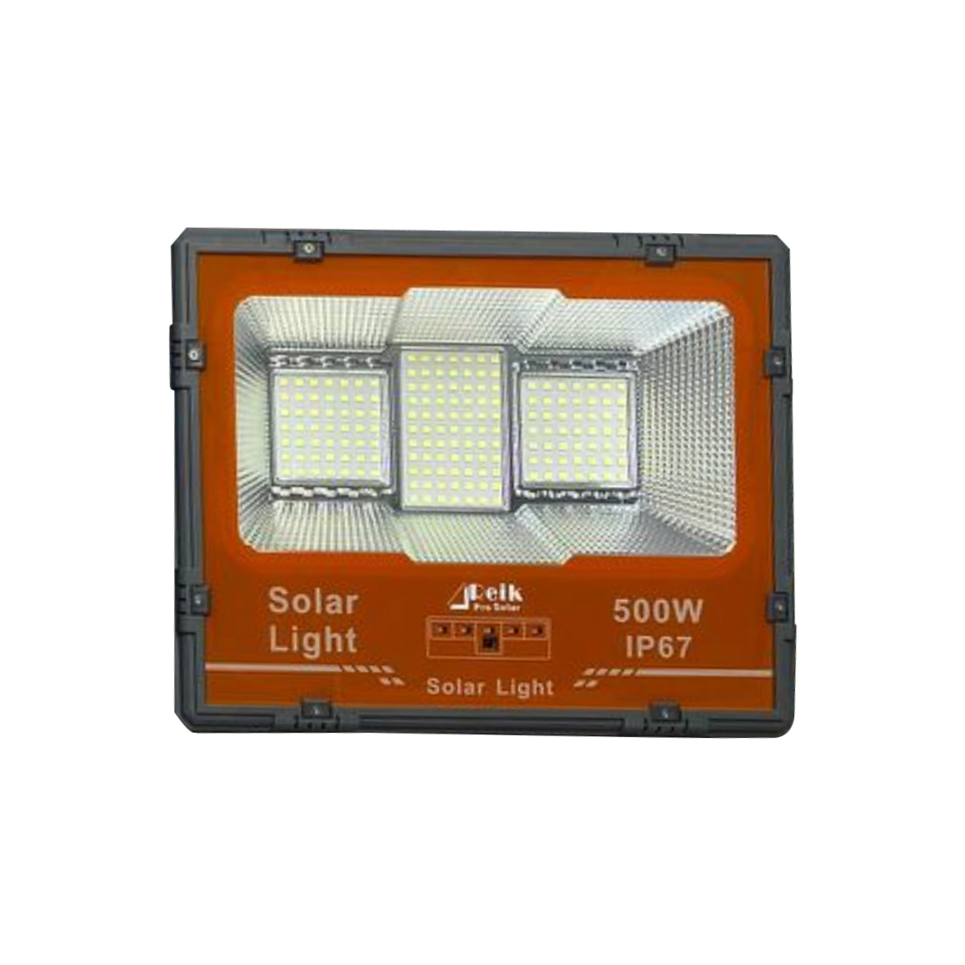 (3542) Reflector led recargable con panel solar 500w naranja wj-500w