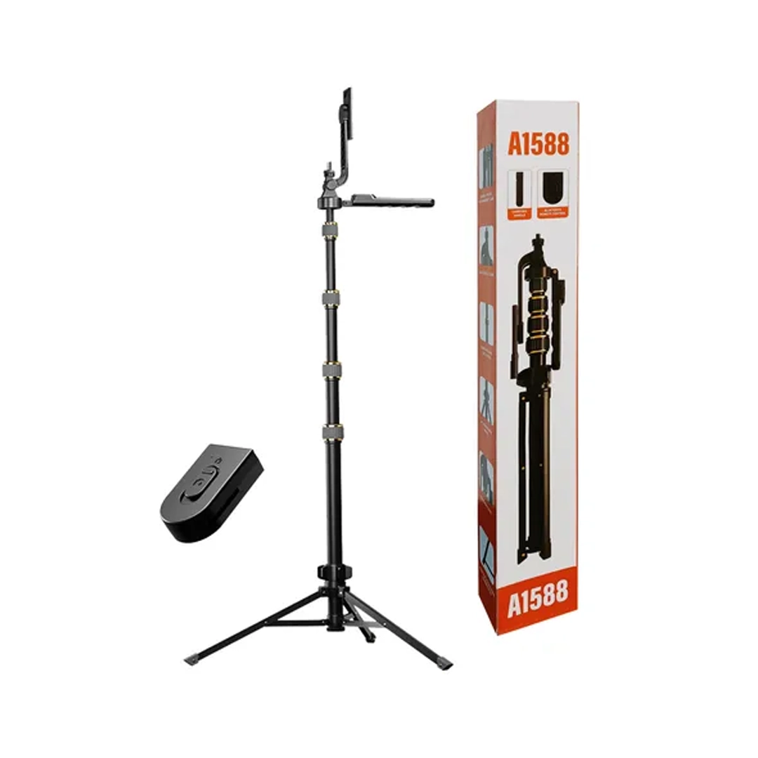 (3555) Soporte trípode profesional para telefono camara con control bluetooth 2.13mts a1588