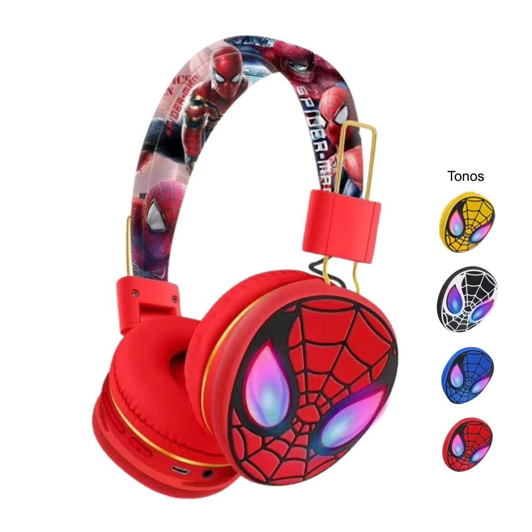 (3625) Audifono inalambrico spiderman ah-906e blutooth/fm/radio