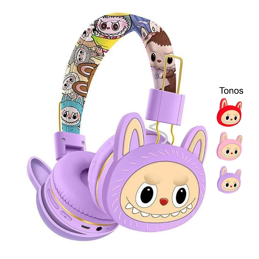 (3626) Audifono inalambrico labubu ah-906g  blutooth/fm/radio