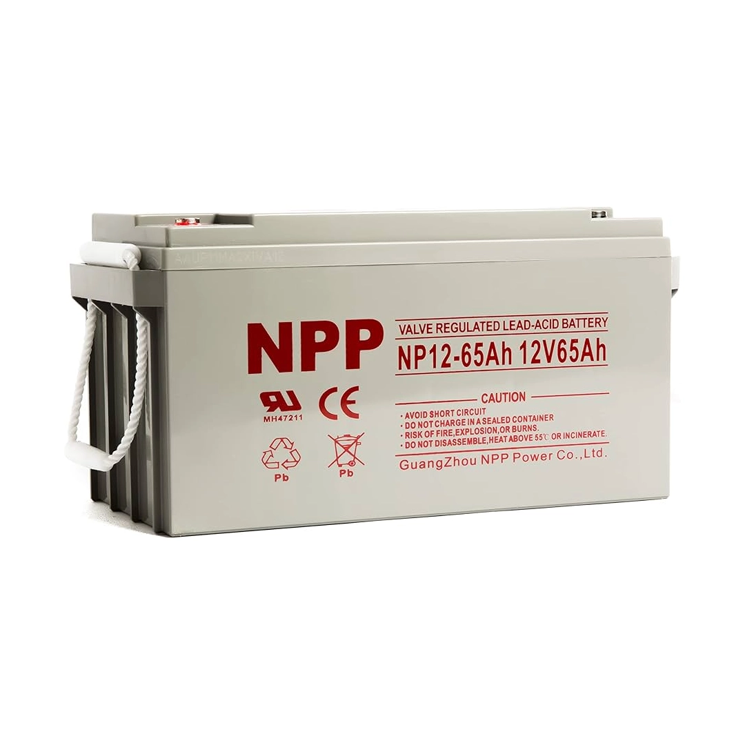 (3630) Bateria gel 12v 65ah marca npp original 18x17x32,5cm