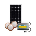 Kit de 3 lamparas con panel solar para interiores