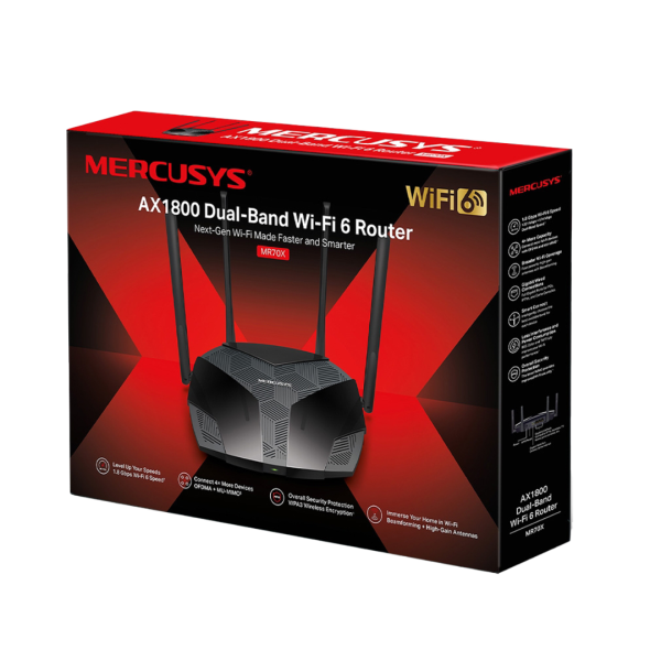 Router Mercusys Wi-Fi 6  Doble Banda AX1800 MR70X