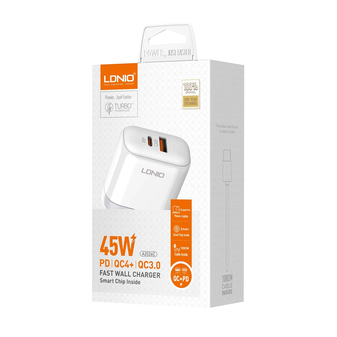 1702066309.webp Cargador LDNIO usb c pd QC4-QC3 45w - Image 1