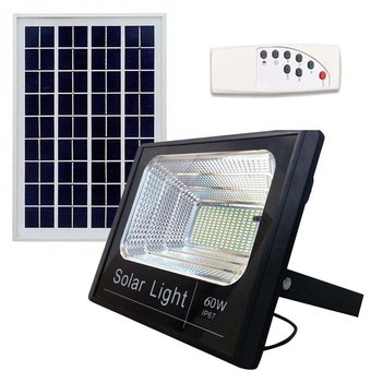 1710784743-1.jpg Reflector led recargable con panel solar 60w control remoto fotocelula - Image 1
